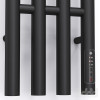 Полотенцесушитель TERMINUS стойка electric QUATRO круг 1200 черный код: hs-2801  фото 2 &mdash; heating-style.ru