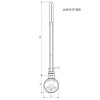 Электрический полотенцесушитель Grota Brezza 530х900 матовый черный код: hs-2815  фото 6 &mdash; heating-style.ru