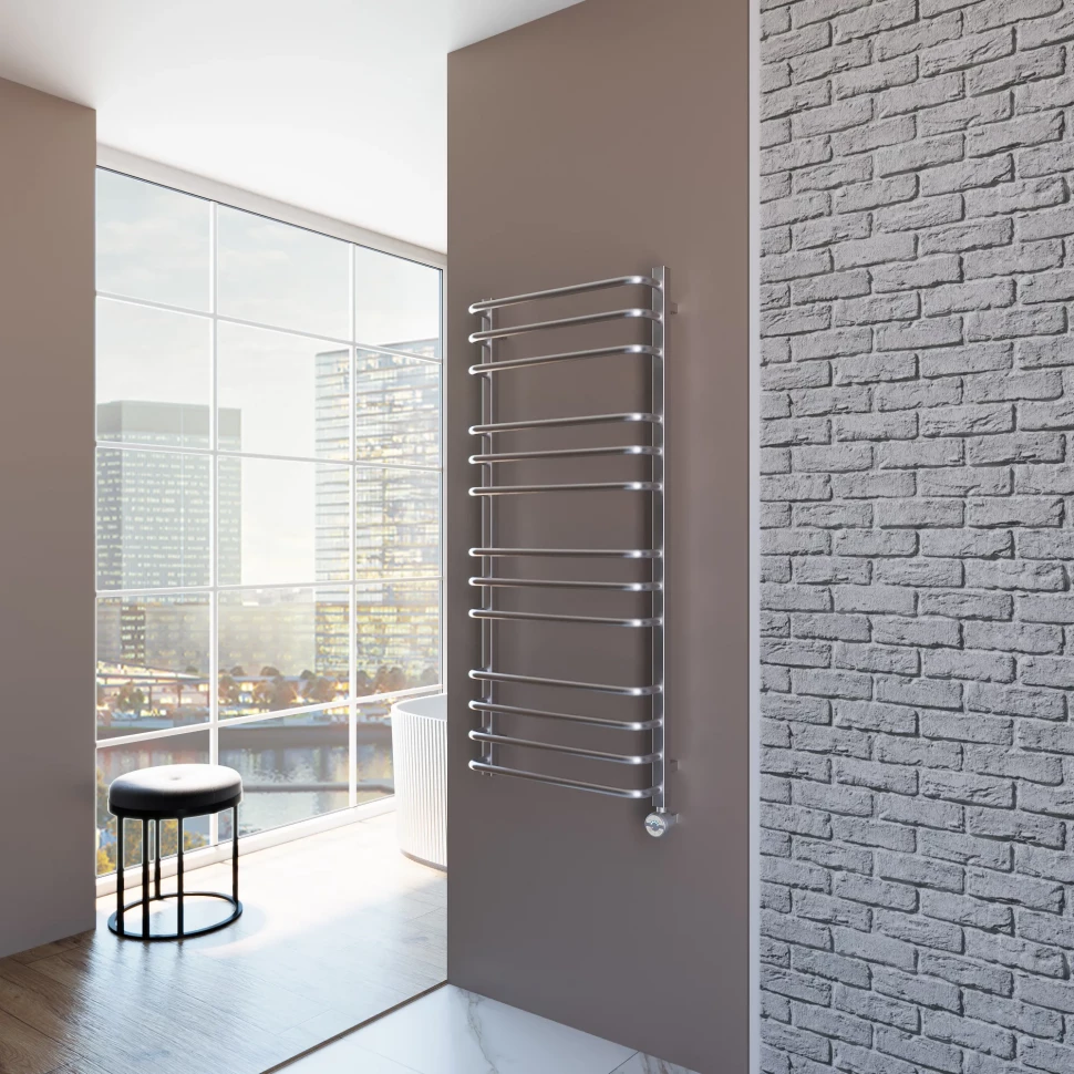 Полотенцесушитель электрический Grota Eco Forte 530х1200 сатин код: hs-3629  фото 1 &mdash; heating-style.ru