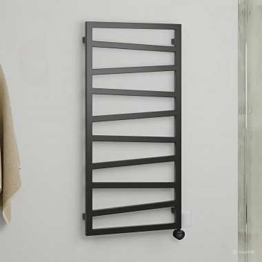 Полотенцесушитель электрический Terma Zigzag 1070x500 черный матовый &mdash; heating-style.ru