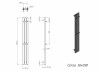 Полотенцесушитель вертикальный Grota Corsa 130x1200 с крючками, оружейная сталь (водяной) код: hs-3548  фото 4 &mdash; heating-style.ru