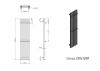 Полотенцесушитель вертикальный Grota Corsa 230x1200 с крючками, оружейная сталь (водяной)  код: hs-3551  фото 3 &mdash; heating-style.ru