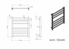 Полотенцесушитель водяной Grota Vento 530x600 оружейная сталь код: hs-3562  фото 4 &mdash; heating-style.ru