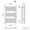 Полотенцесушитель электрический Аврора П14 500х800 Брашированное золото код: hs-3671  фото 3 &mdash; heating-style.ru