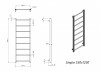 Полотенцесушитель электрический Grota Simple 530х1200 сатин код: hs-3576  фото 5 &mdash; heating-style.ru