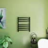 Полотенцесушитель водяной Grota Novita 530x600 чёрный код: hs-3182  фото 2 &mdash; heating-style.ru
