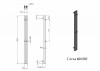 Полотенцесушитель вертикальный Grota Corsa 80x900 с крючками, сатин (электрический)  код: hs-3592  фото 5 &mdash; heating-style.ru