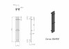 Полотенцесушитель вертикальный Grota Corsa 130x900 с крючками, сатин (электрический)  код: hs-3593  фото 5 &mdash; heating-style.ru