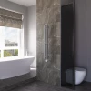 Полотенцесушитель вертикальный Grota Corsa 130x900 с крючками, сатин (электрический)  код: hs-3593  фото 2 &mdash; heating-style.ru